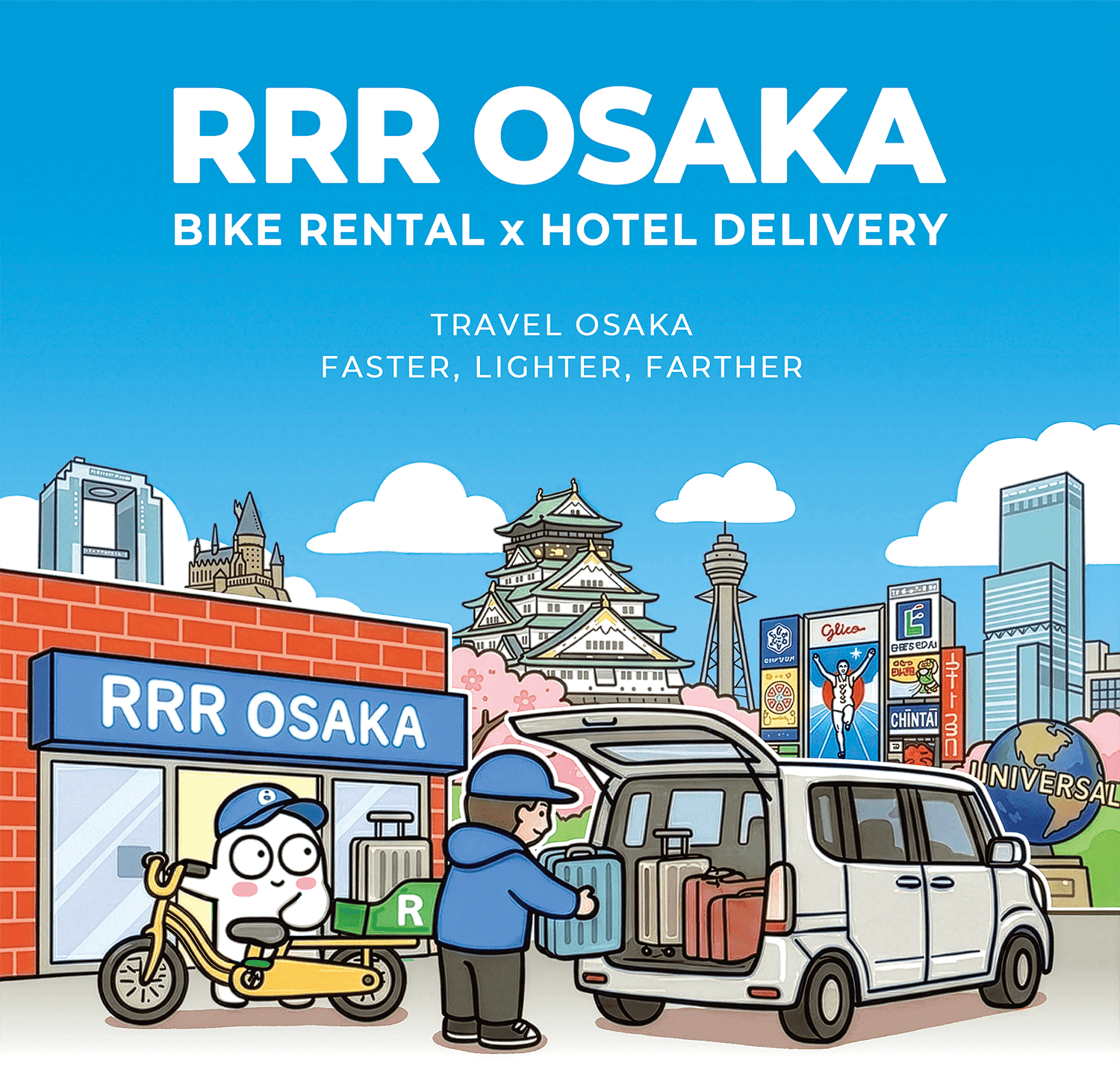 RRR OSAKA BIKE RENTAL X HOTEL DELIVERY